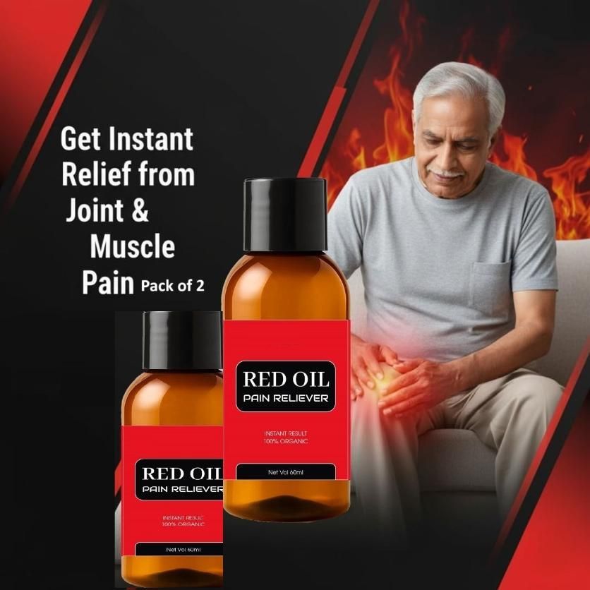 Red Instant Pain Relief Oil 60ml (Buy 1 Get 1 Free)